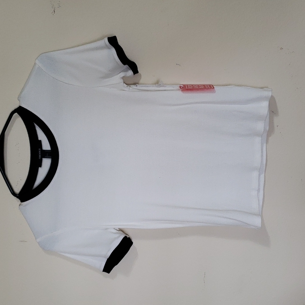 Women's small white and black shirt
